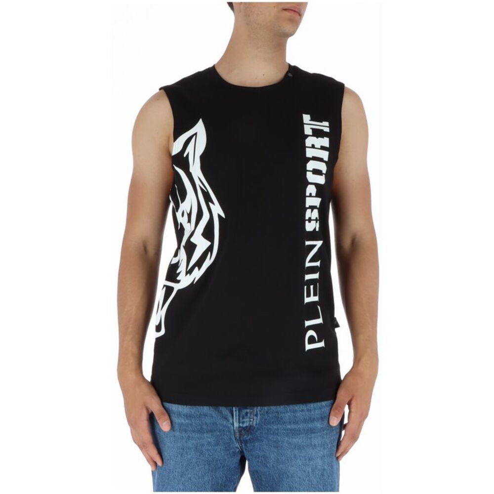 Plein Sport Wolf Head Sleeveless TShirt Men Black Undershirts